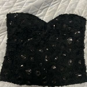 NWT Bebe Rosette Embellished Corset L